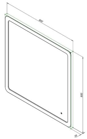 Зеркало Aquanet Ирис 80 с подсветкой LED