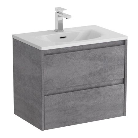 KRAFT 39 База под раковину подвесная с двумя выкатными ящиками, Rovere Nebrasca Nature, 700х390x500, KRAFT 39-700/390-2C-SO-RNN, артикул KRAFT 39-700/390-2C-SO-RNN