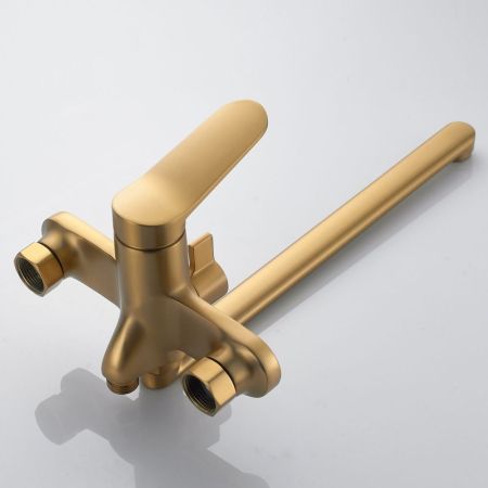 Смеситель для ванны Shevanik S4322G, золотой сатин, артикул S4322G