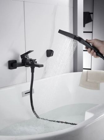 Смеситель для ванны Knotlor KN-22/BL, черный, артикул KN-22/BL