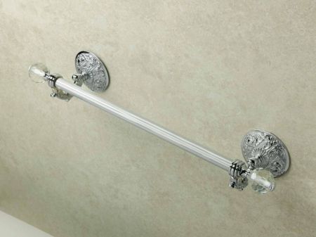 Stil Haus Noto Light, полотенцедержатель со стеклом Murano, длина 55 см, цвет хром, артикул NT45V(08)