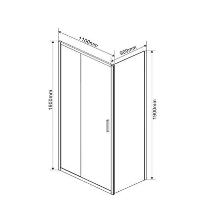 Душевой уголок Vincea Garda 110х90 VSR-1G9011CL профиль Хром стекло прозрачное, артикул VSR-1G9011CL