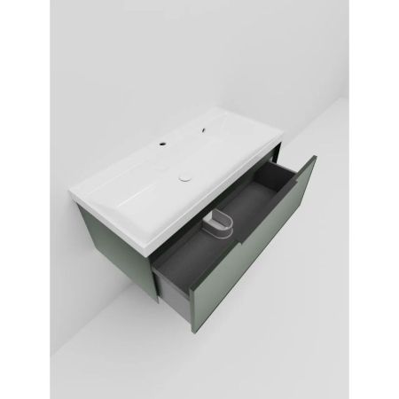 Тумба под раковину подвесная La Fenice SIMPLA FNC-01-SIM-G-100, серо-зелёная, артикул FNC-01-SIM-G-100