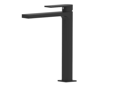 AQG Alpha, высокий однорычажный смеситель для раковины без донного клапана, цвет черный матовый, артикул 01ALP120NG