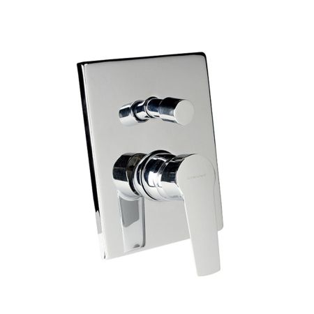 AGORA ELEGANCE Внешняя часть смесителя для ванны и душа с дивертером, 2 выхода, ec2, хром, артикул 98735