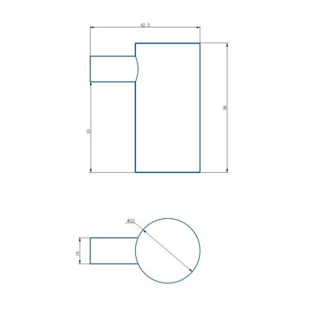 Крючок для ванной комнаты Haiba HB8405-1, хром