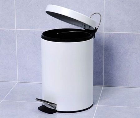 Ведро для мусора WasserKRAFT K-635W Белое Ведро для мусора WasserKRAFT K-635W Белое