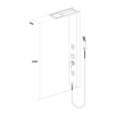 Душевая панель G.Lauf KEF16-A060, хром, артикул KEF16-A060