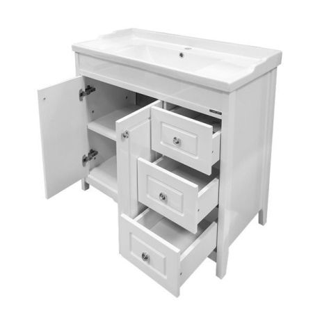 Тумба с раковиной Comforty Тбилиси 90 3132630 Белая