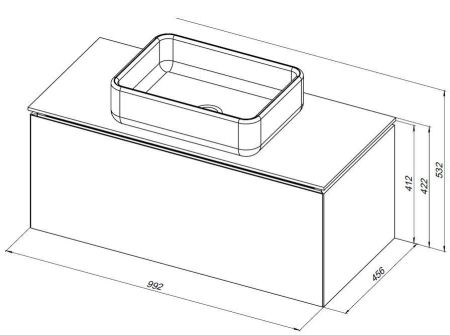 Тумба под раковину Allen Brau Infinity 100 1.21004.WM белый матовый, артикул 1.21004.WM