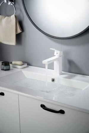 Cмеситель для раковины Knotlor KN-20/WY, белый