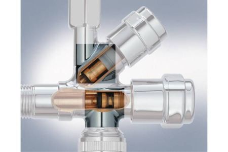 Вентиль угловой GROHE комбинированный 1/2 -3/8 для подключения смесителей, хром (41073000)