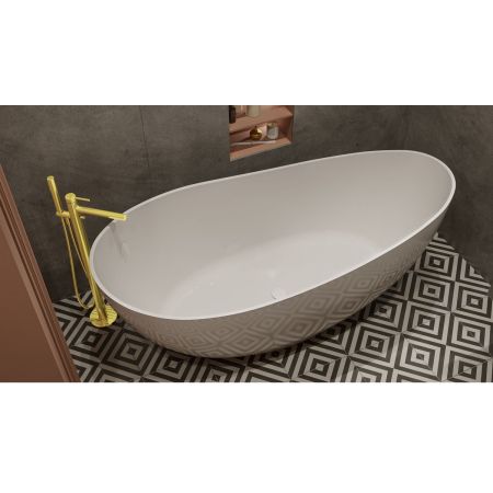 Ванна WHITECROSS Ruby 165x75 (белый глянец) иск. камень, артикул 0202.165075.100