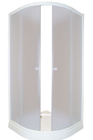 Душевой уголок Parly ZE91 90х90 профиль Белый стекло матовое, артикул 5724