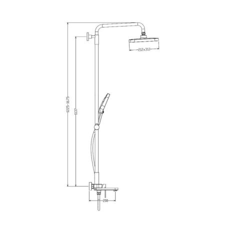 Душевая система Raglo R50.24.09, графит, артикул R50.24.09