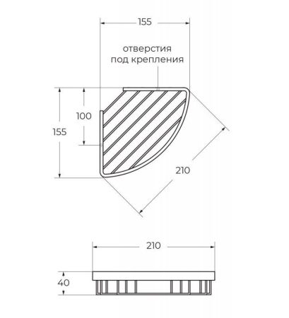 Полка угловая подвесная ART&MAX AM-F-8936A, артикул AM-F-8936A-Br