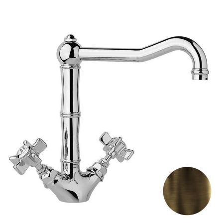 Nicolazzi Cucina Смеситель для раковины на 1 отверстие, излив: 225мм, цвет: тёмная бронза, артикул 1469DB