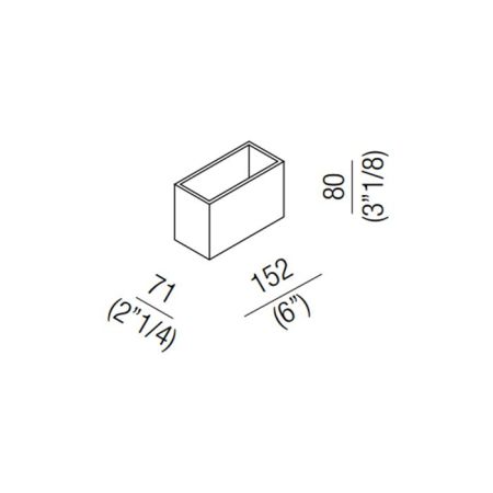 Agape Puzzle Низкий маленький ящик 15.2x7.1x8 см, цвет: серый, артикул ALEG524GR