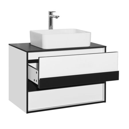 Тумба "Амстердам 80" со столешницей, белый матовый