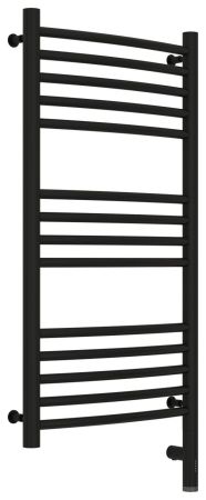 Полотенцесушитель, Сунержа, Богема 3.0, электрический, ширина, мм-432, глубина, мм-88, высота, мм-800, подключение-справа, электрокомплект-ТЭН, мощность, Вт-300, материал-нержавеющая сталь, цвет-черный матовый