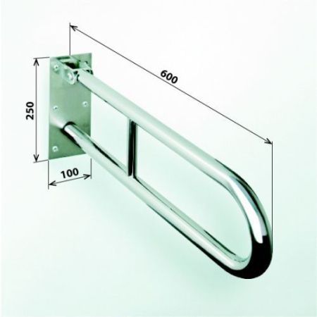 HELP Опорный U-образный поручень - 600mm, белый