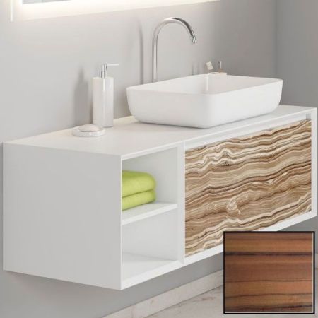 Тумба под раковину SanVit Стайл 120 R kstyle120 с фактурой под дерево подвесная Зебрано, артикул kstyle120