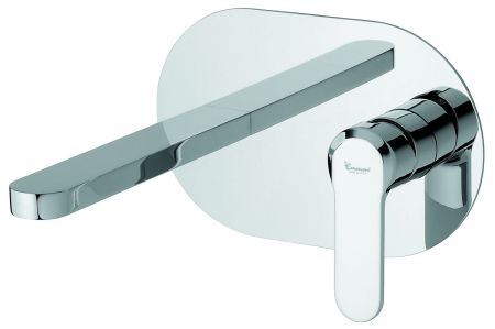 Emmevi Nefer, встраиваемый в стену однорычажный смеситель для раковины на пластине, цвет бронза, артикул 77055BR