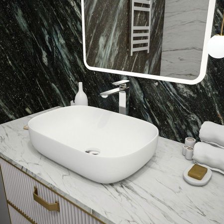 Раковина чаша Maretti FL13NS66-740, белая, артикул FL13NS66-740