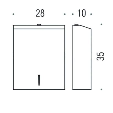 Colombo Hotel Collection, контейнер для бумажных полотенец, цвет: полированная нержавеющая сталь, артикул B9960N.IL