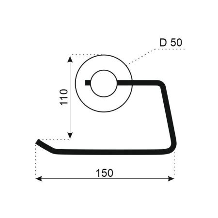 Держатель для туалетной бумаги D-Lin D241111, черный