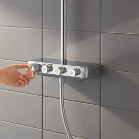 Душевая система GROHE EUPHORIA SMARTCONTROL 26508000 (хром, металл/пластик, 175-см, квадратная), шт, артикул 26508000