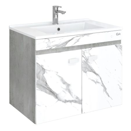 Тумба Onika Марбл 75 подвесная, мрамор/камень бетонный (ум. Оскар 75), артикул 107517