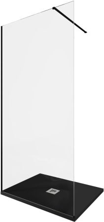 Душевая перегородка Allen Brau Infinity 1 100 3.21015.BBA черный браш, артикул 3.21015.BBA