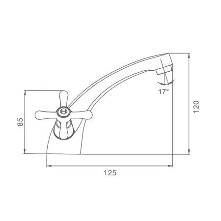 Смеситель для раковины Prohanss P10.10, хром, артикул P10.10