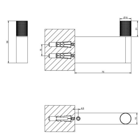 GESSI HABITO DIAMANTATO Крючок, цвет хром, артикул 70623#031