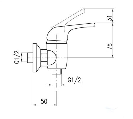 Смеситель для душа Rav Slezak Sazava SA580.5