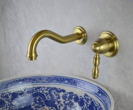 Смеситель для раковины настенный Bronze de Luxe TIFFANY 1920BR, бронза, артикул 1920BR