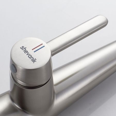 Смеситель для кухни с выдвижным изливом Shevanik S363L, сатин, артикул S363L