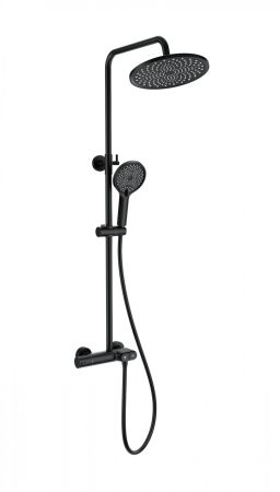 Душевая система с термостатом WONZON & WOGHAND MUSE Corno, Черный матовый (WW-B2091-A-MB), артикул WW-B2091-A-MB