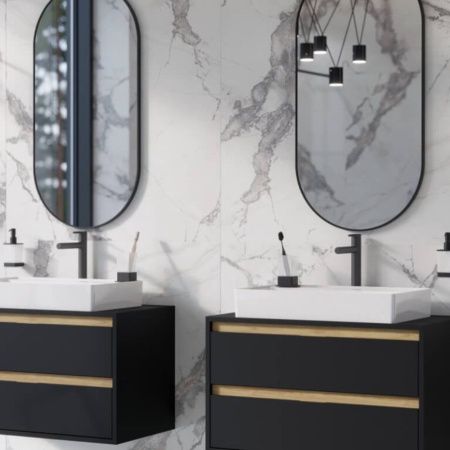 Зеркало овальное EXCELLENT Revia 100x50 (черный мат) Зеркало овальное EXCELLENT Revia 100x50 (черный мат)