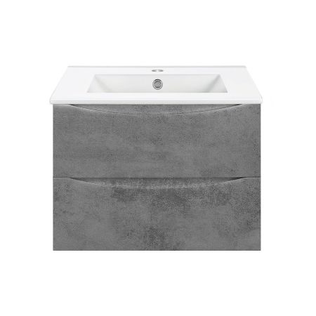База под керамическую раковину Mia 700 подвесная, 2 выкатных ящика soft close, Beton, артикул VMC-2MC700BT