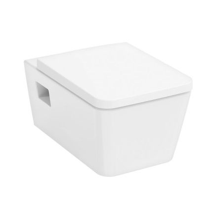 HG комплект: EluPura Original Q Унитаз подвесной 540x360, сиденье с микролифтом, безободковый, белый