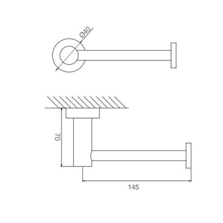 Fima Carlo Frattini Rotola Держатель туалетной бумаги, цвет: чёрный матовый, артикул F6005/1NS