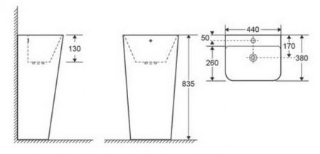 Умывальник CeramaLux G302, артикул 