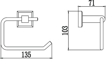 Держатель для туалетной бумаги Savol S-009552, хром, артикул S-009552