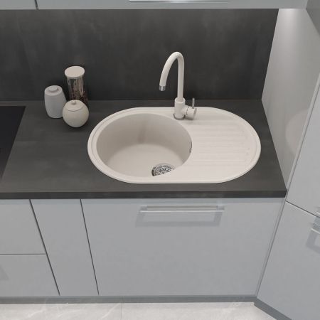 Смеситель для кухни GranFest Z-5410, белый