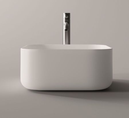 Alice Unica, накладная квадратная раковина 37х37х16,5h см, цвет белый глянцевый, артикул 32170101