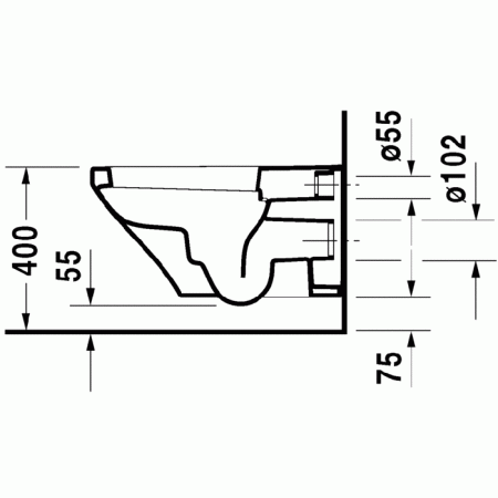 Duravit DuraStyle Унитаз удлиненный  подвесной 620х370 мм,  с креплением,  цвет белый