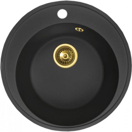 Кухонная мойка ZorG Granit GR 500 BLACK BRONZE Черный / Бронза, артикул GR 500 BLACK BRONZE