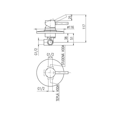 Смеситель для душа Rav Slezak Seina SE983BOX